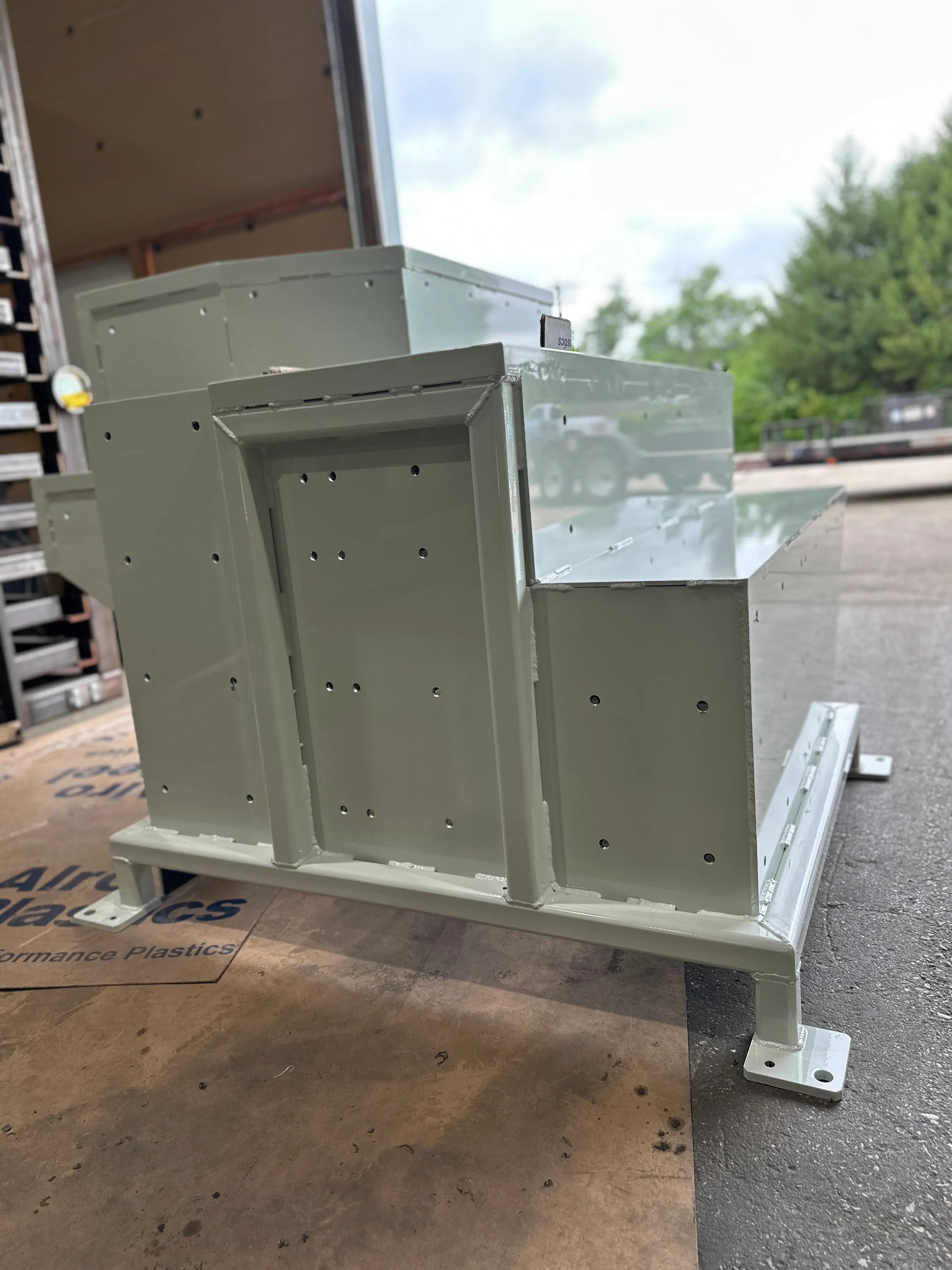 Welded and painted steel assembly fabricated at Accuracy Laser Bedford Indiana